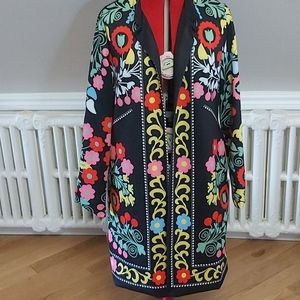 Boldly printed boho duster